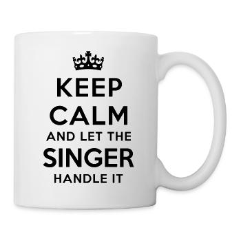 keep calm let singer handle it - Mug - white - Right
