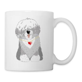 Old english sheepdog Tshirt Bobtail Chien Shirt - Mug blanc - blanc - Droite