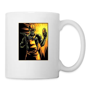 Bitcoin Miner Satoshi Nakamoto BTC Bitcoins Mining - Tasse - Weiß - Rechts
