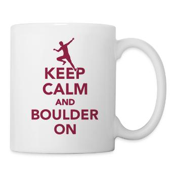 Keep calm and boulder on - Mug blanc - blanc - Droite