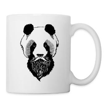 PandaKopf Schnurrbart Schnurrbart Schnurrbart Bart bartbart - Tasse - Weiß - Rechts