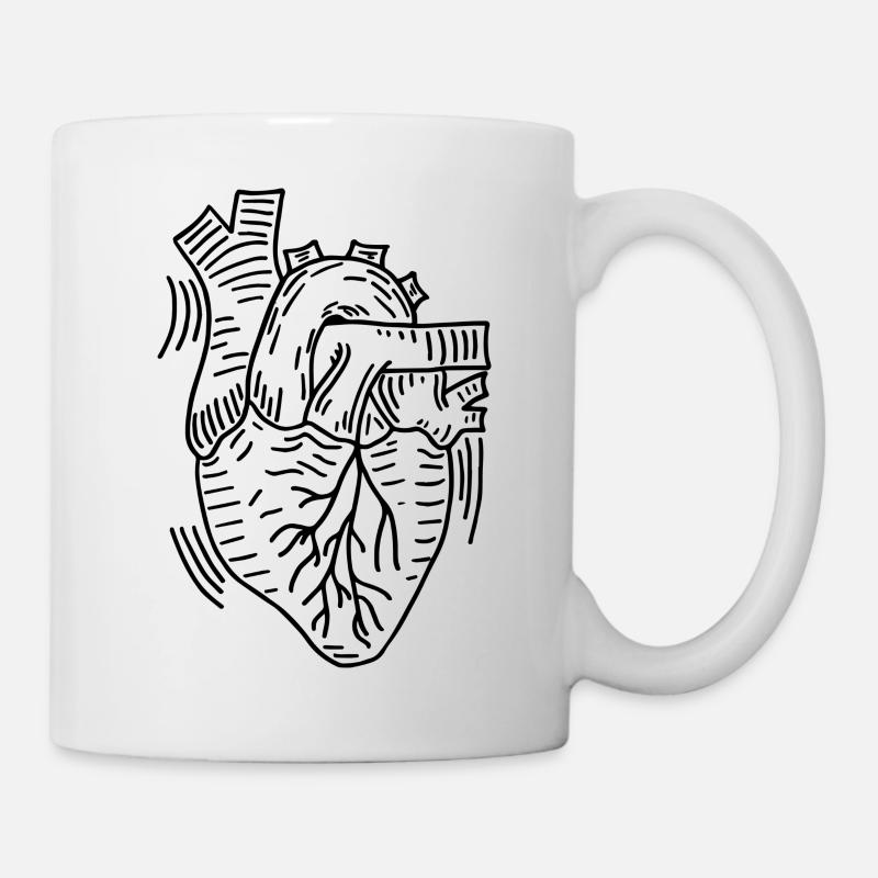 Coeur anatomique - Mug blanc - blanc