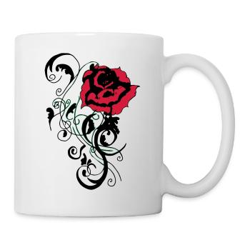Rose - Tasse - Weiß - Rechts