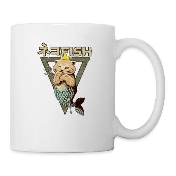 roi poisson-chat - Mug blanc - blanc - Droite