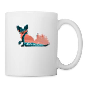 Nature Lover - Fox - Fuchs - Natur - Tasse - Weiß - Rechts