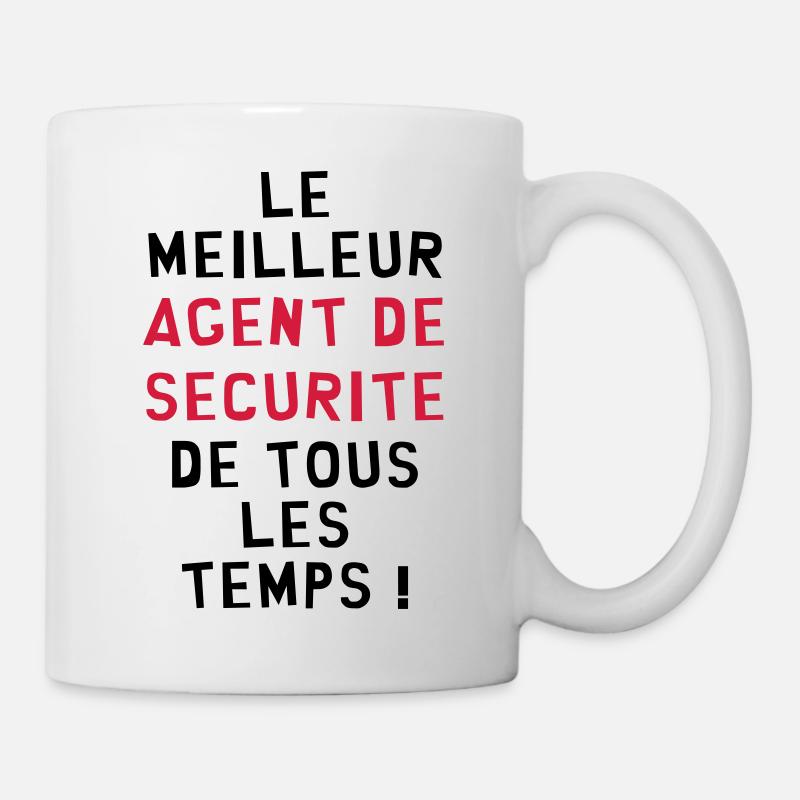 Agent de Sécurité / Surveillance / Vigile / Chien - Mug blanc - blanc