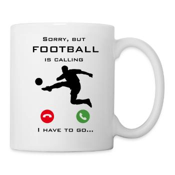 Football is calling - Tasse - Weiß - Rechts