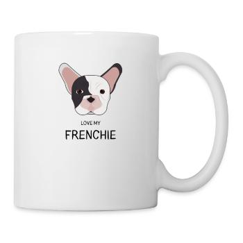 Dog Head French Bulldog Love my frenchie - Mug - white - Right