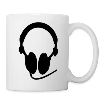 Headphones Earphones Headset Headphones Gift Idea - Mug - white - Right