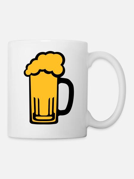 6115 alkohol bierschaum zeichnung - Mug blanc - blanc