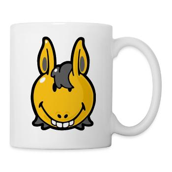 Smiley Donkey - Mug blanc - blanc - Droite