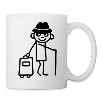 Man with trolley - Mug - white - Right