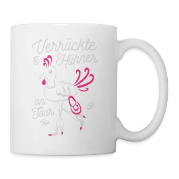 JGA verrückte Hühner on Tour - Tasse - Weiß - Rechts