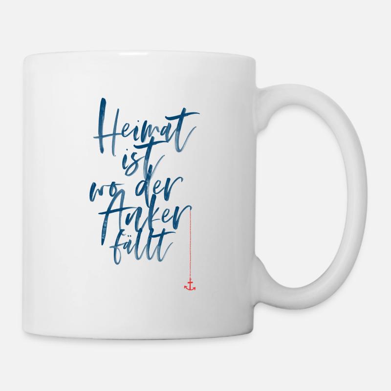LA MAISON EST O L'ANCRE TOMBE - Mug blanc - blanc
