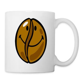 Smiley Coffee Bean - Tasse - Weiß - Rechts