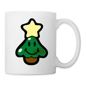 Smiley Christmas Tree with Star - Mug blanc - blanc - Droite