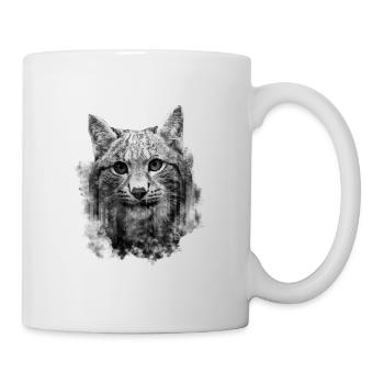 Cat Lynx - Cool Double Exposure Design - Mug - white - Right