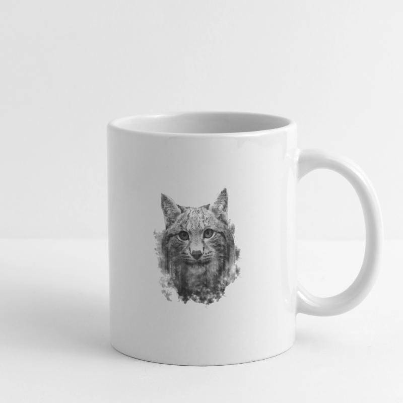 Chat Lynx - Design d’exposition double cool Mug blanc