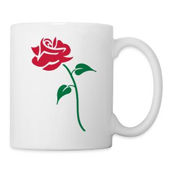 rose - Tasse - Weiß - Rechts