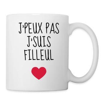 Filleul / Filleule / Parrain / Marraine / Bébé - Mug blanc - blanc - Droite