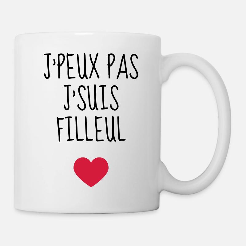 Filleul / Filleule / Parrain / Marraine / Bébé - Mug blanc - blanc