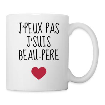 Beau Père - Papa - Fête des Peres - Enfant - Bébé - Mug blanc - blanc - Droite