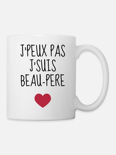 Beau Père - Papa - Fête des Peres - Enfant - Bébé - Mug blanc - blanc