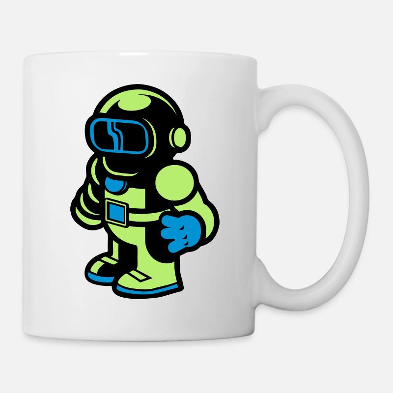 Cartoon Spaceman Astronaut - Mug - white