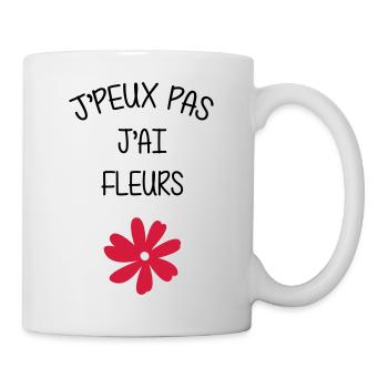 Florist / Blumenhändler / Blumengeschäft / Blume - Tasse - Weiß - Rechts