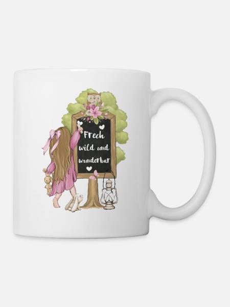 Frech wild und wunderbar - Tasse - Weiß