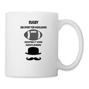 Rugby ein Sport für Hooligans - Tasse - Weiß - Rechts