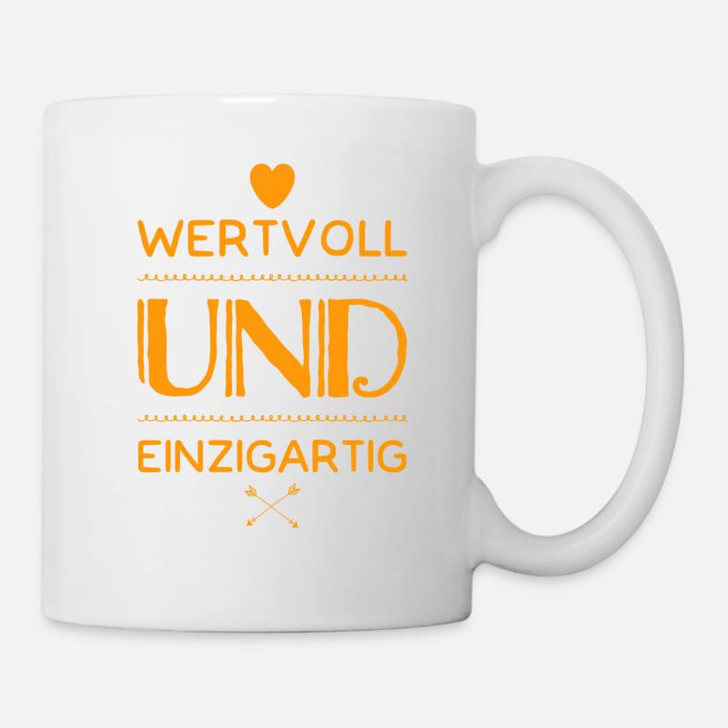 wertvoll und einzigartig - Tasse - Weiß