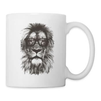 Hipster Lion - Mug - white - Right