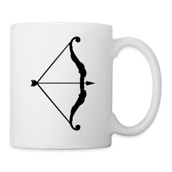 Pfeil Bogen - Tasse - Weiß - Rechts