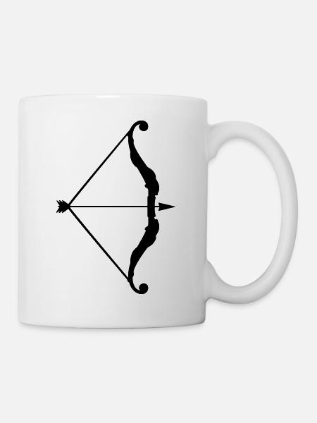 Pfeil Bogen - Tasse - Weiß