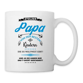 stolzer papa - Tasse - Weiß - Rechts