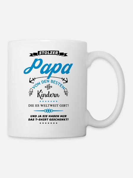 stolzer papa - Tasse - Weiß