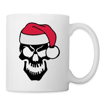 skull christmas - Tasse - Weiß - Rechts