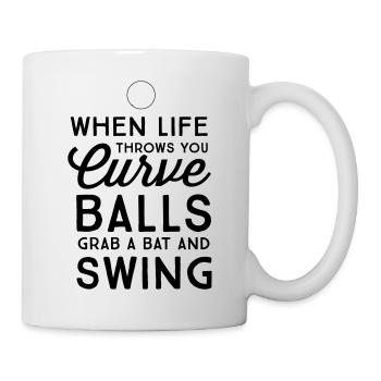 When Life Throws You Curve Balls - Mug - white - Right