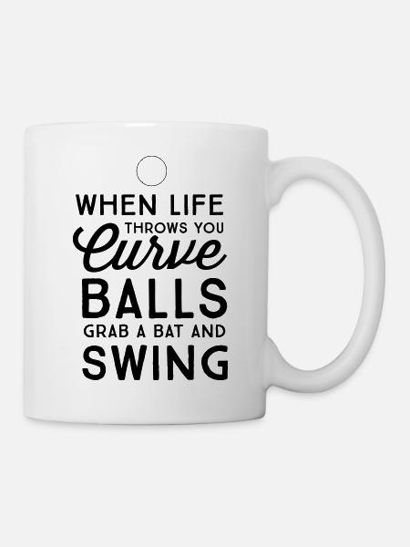 When Life Throws You Curve Balls - Mug - white