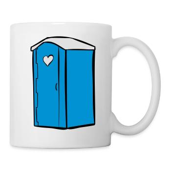 Toilette - Tasse - Weiß - Rechts