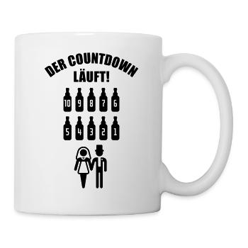 Der Countdown Läuft! (JGA / Junggesellenabschied) - Tasse - Weiß - Rechts