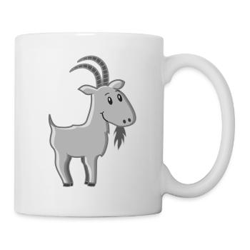 Billy goat cartoon - Mug - white - Right