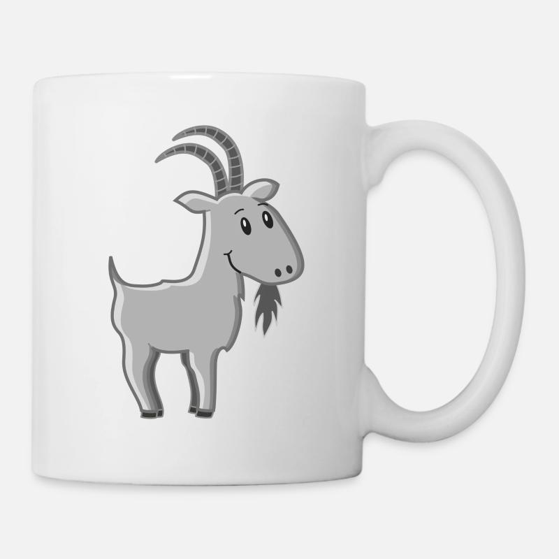Billy goat cartoon - Mug - white