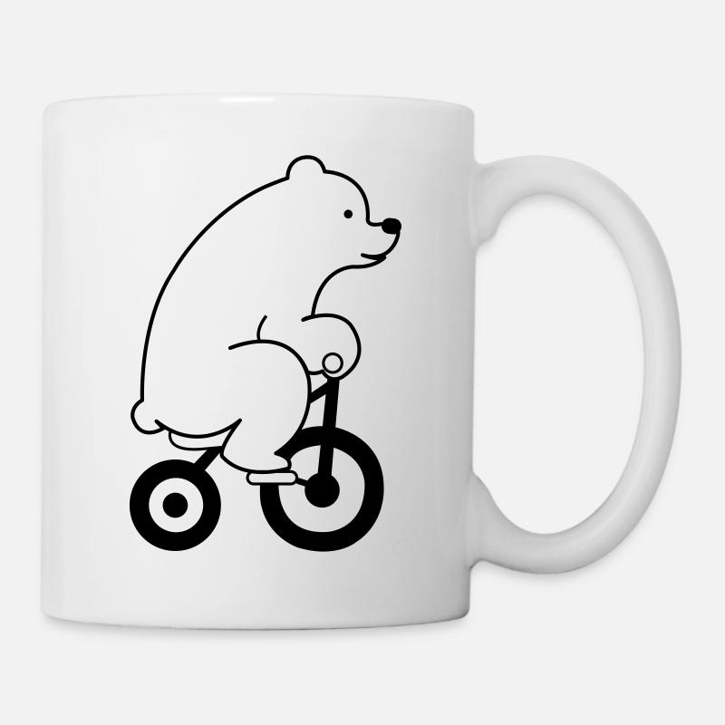 eisbaer_fahrrad_01 - Tasse - Weiß