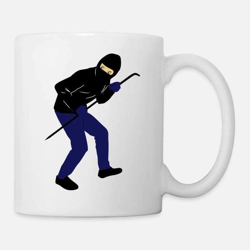 einbrecher - Tasse - Weiß
