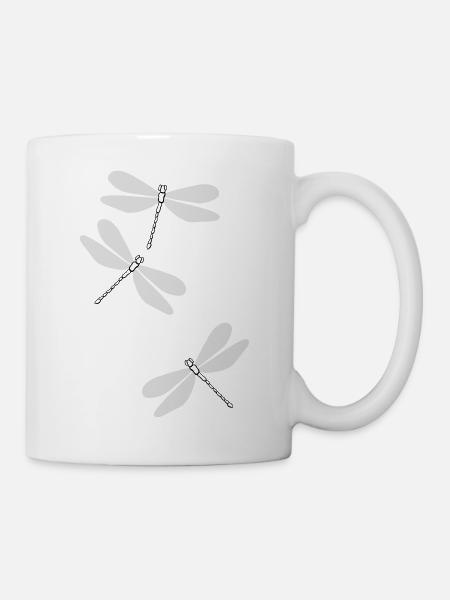 Dragonflies beu5 - Mug - white