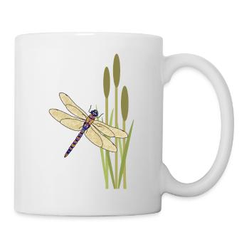 Libellule - Mug blanc - blanc - Droite