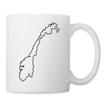 norway map silhouette - Tasse - Weiß - Rechts