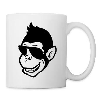 monkey cool comic - Tasse - Weiß - Rechts